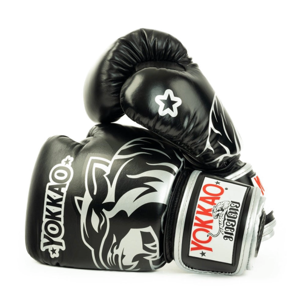 YOKKAO 經典雄獅 12oz 14oz 16oz 黑色 真皮 拳擊手套 拳套,YOKKAO,拳擊,踢拳,泰拳,拳擊,黑色,lion,