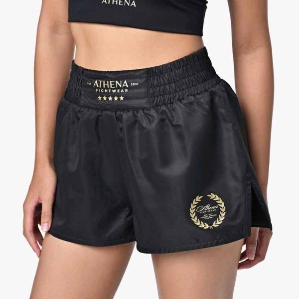 ATHENA 赫拉 Hera 黑金款 S / M / L 泰拳褲 格鬥褲 運動短褲 運動短褲,泰拳褲,泰拳,ATHENA,黑色,拳擊