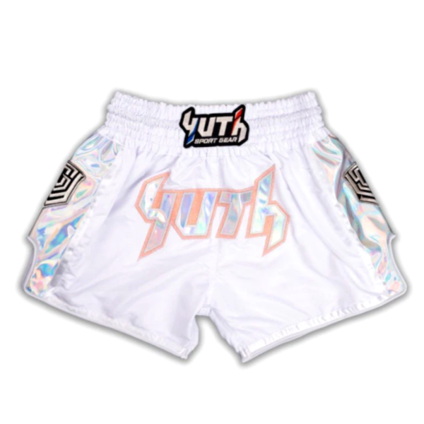 YUTH 芭達雅 S / M 白桃 亮面 泰拳褲 運動短褲 YUTH,泰拳褲,運動褲,拳擊,踢拳,泰拳,