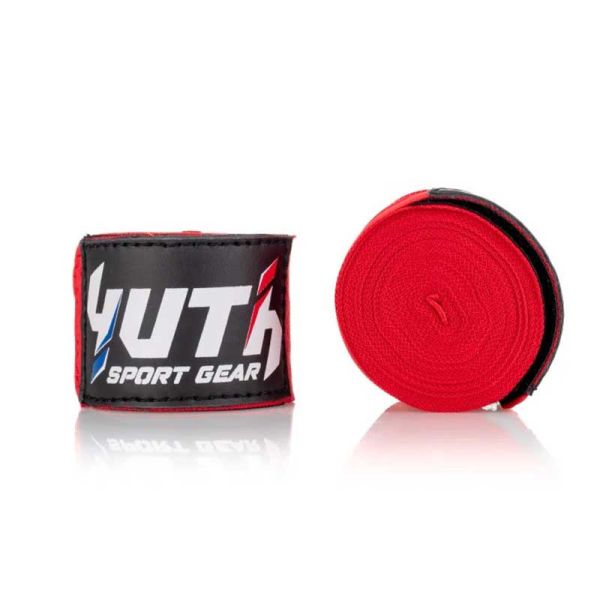 YUTH 藍色 4.5 米 彈性棉質 手綁帶 YUTH,手綁帶,棉質,彈性,泰拳,紅色,拳擊