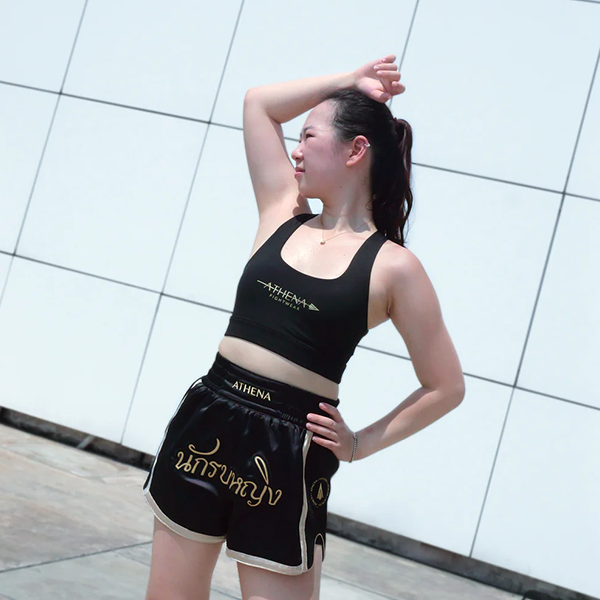 ATHENA 運動內衣 L / XL Enyo 黑色 運動內衣,bra,泰拳,ATHENA,黑色,重訓,有氧