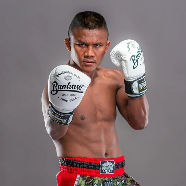 Buakaw 播求 14oz / 16oz 真皮 白色 拳套 拳套,泰拳,踢拳,拳擊