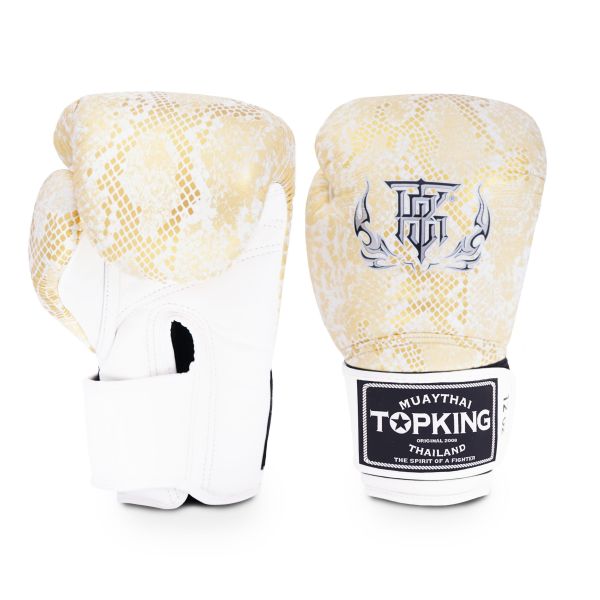 TOP KING TKB 經典蛇紋 14oz 白金款 真皮 拳擊手套 拳套,TKB,拳擊,踢拳,泰拳,拳擊