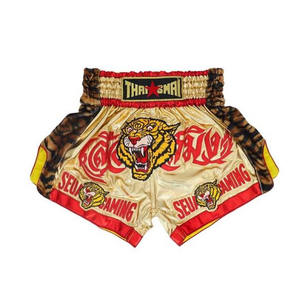 THAISMAI 貴族虎紋 M / XL 金色 泰拳褲 泰拳褲,泰國,拳擊,金色,MMA,踢拳