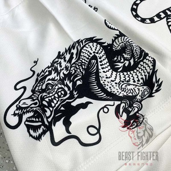 SKS Sakyant 白色 S / M / L / XL 龍虎相爭 T恤 排汗運動衣 SKS,上衣,休閒上衣,泰拳,老虎,白色,休閒服飾,排汗衫