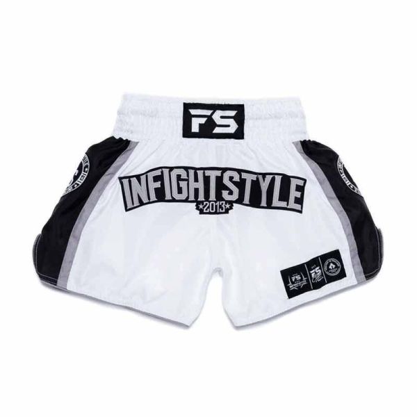 INFIGHT STYLE 復古 IVY 白款 XL / 2XL 泰拳褲 泰拳褲,泰國,拳擊,白色,MMA,踢拳