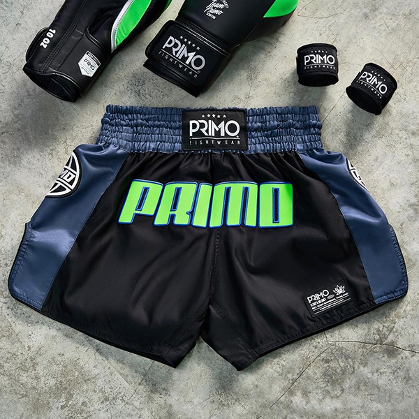 PRIMO 藍黑款 XL 泰拳褲 運動短褲 運動短褲,泰拳褲,泰拳,PRIMO,黑色,拳擊,藍色