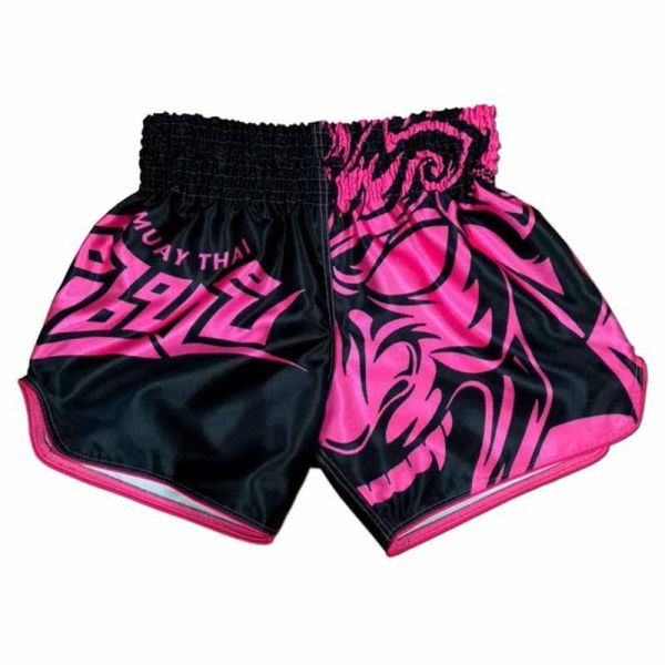 Muay Thai 部落勇士 粉黑 S / M / L / XL泰拳褲 泰拳褲,運動褲,拳擊,踢拳,泰拳,粉色,黑色