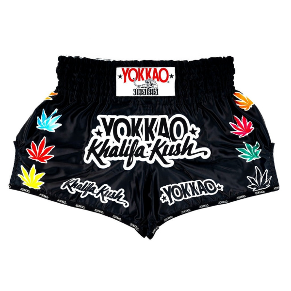 YOKKAO Khalifa Kush M / L / XL 黑色 泰拳褲 踢拳 運動短褲 泰拳褲,運動短褲,泰拳,踢拳,拳擊,MMA,曼谷,大麻,Khalifa