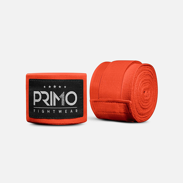 PRIMO 手綁帶 4 米 橘色 彈性 棉質 手綁帶,棉質,彈性,泰拳,PRIMO,橘色,拳擊