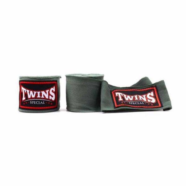 TWINS 手綁帶 橄欖綠 4.5 米 彈性棉質 綁手 TWINS,手綁帶,棉質,彈性,泰拳,灰色,拳擊