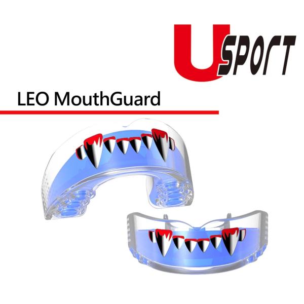 U sport LEO 獠牙藍 運動牙套 雙層護齒 附齒盒 牙套,護齒,運動防撞,拳擊,踢拳,泰拳,MMA,綜合格鬥,散打,自由搏擊