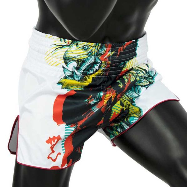 Fairtex 藝術水墨 猛獸 M 白色 泰拳褲 FAIRTEX,泰拳褲,運動褲,拳擊,踢拳,泰拳,