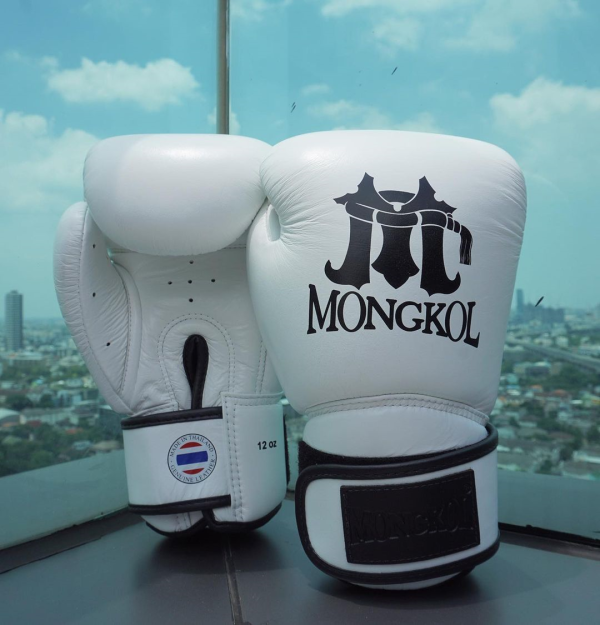 MONGKOL 蒙坤 12oz 白色 真皮 拳擊手套 拳套,MONGKOL,拳擊,踢拳,泰拳,拳擊