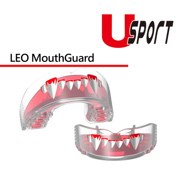 U sport LEO 獠牙紅 運動牙套 雙層護齒 附齒盒 牙套,護齒,運動防撞,拳擊,踢拳,泰拳,MMA,綜合格鬥,散打,自由搏擊