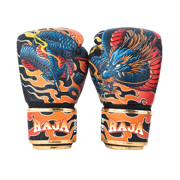 RAJA 泰國 Fancy 烈火遊龍 14oz 真皮 拳擊手套 拳套,RAJA,拳擊,踢拳,泰拳,拳擊