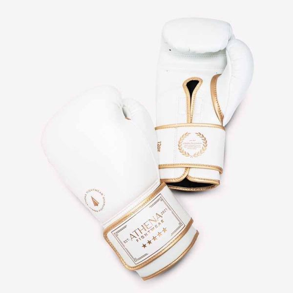 ATHENA 雅典娜 12oz 白金款 極細纖 拳擊手套 泰拳,踢拳,拳擊,雅典娜,白色,拳套