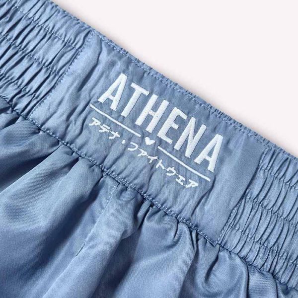 ATHENA 浪潮 Ryoko 灰藍款 S / M / L 泰拳褲 格鬥褲 運動短褲 運動短褲,泰拳褲,泰拳,ATHENA,藍色,拳擊