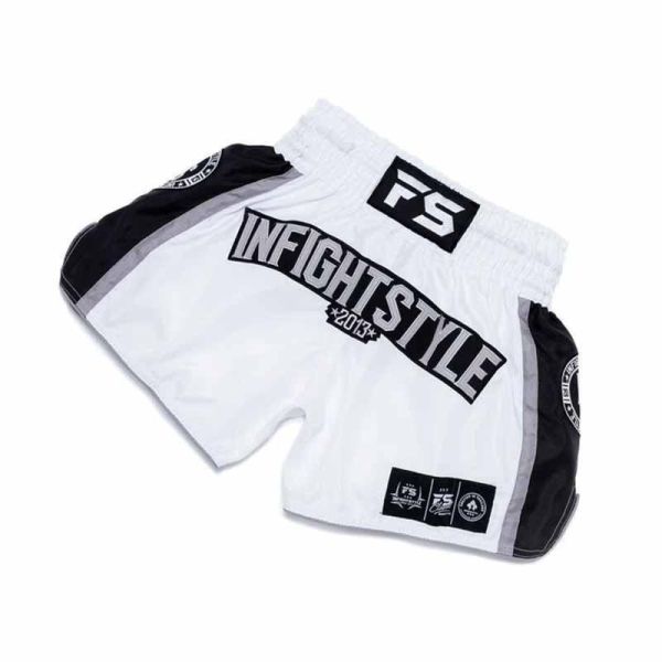 INFIGHT STYLE 復古 IVY 白款 XL / 2XL 泰拳褲 泰拳褲,泰國,拳擊,白色,MMA,踢拳