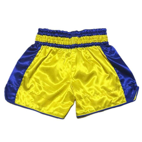 THAI BATTLE 兒童泰拳褲 M 藍黃款 THAI,泰拳褲,運動褲,拳擊,踢拳,泰拳,兒童,兒童泰拳,