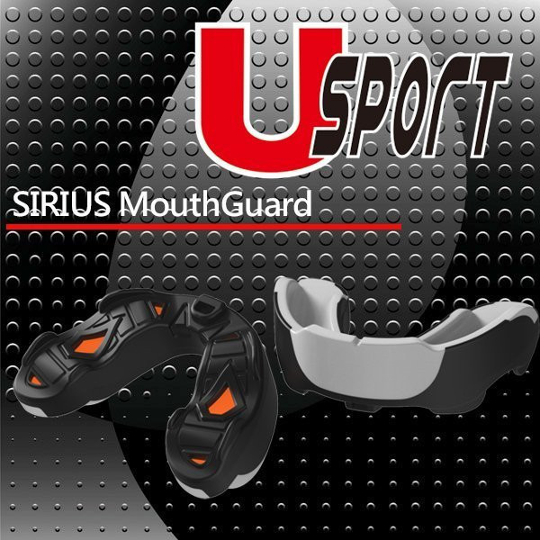 U sport 台灣製造 天狼星 黑色 運動牙套 三層護齒 附齒盒 牙套,護齒,運動防撞,拳擊,踢拳,泰拳,MMA,綜合格鬥,散打,自由搏擊