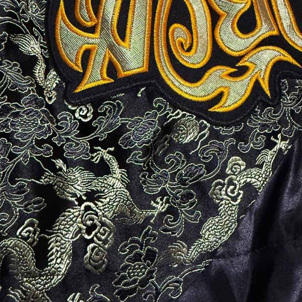 THAI BATTLE 黯色龍紋 M 黑金款 泰拳褲 THAI,泰拳褲,運動褲,拳擊,踢拳,泰拳,