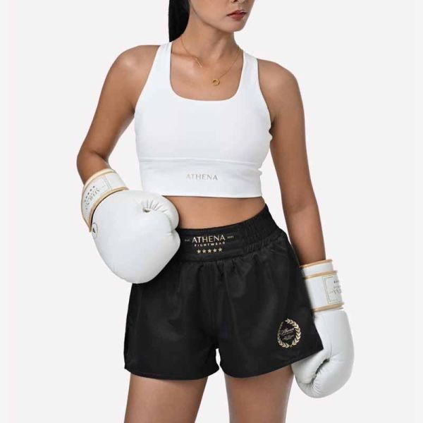ATHENA 赫拉 Hera 黑金款 S / M / L 泰拳褲 格鬥褲 運動短褲 運動短褲,泰拳褲,泰拳,ATHENA,黑色,拳擊