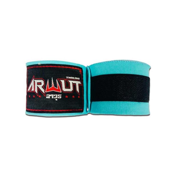 Arwut 手綁帶 松石綠 湖水綠 4.5 米 彈性棉質 綁手 格鬥裝備,MMA,泰拳,手綁帶,纏手,黑色