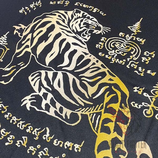 SKS Sakyant 黑色 L / 2XL 黃金猛虎 T恤 排汗運動衣 SKS,上衣,休閒上衣,泰拳,老虎,黑色,休閒服飾,排汗衫
