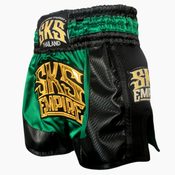 SKS Kevlar 黑綠混色 L 泰拳褲 運動短褲 SKS,泰拳褲,運動褲,拳擊,踢拳,泰拳,