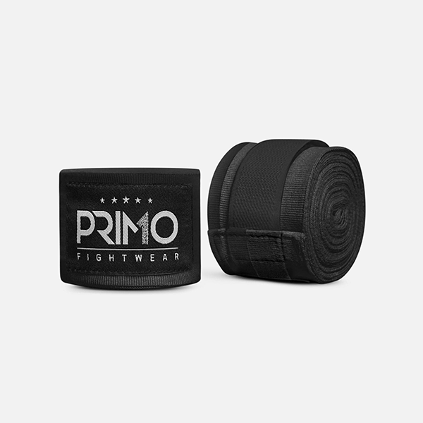PRIMO 手綁帶 4.5 米 黑色 碳黑 彈性 棉質 手綁帶,棉質,彈性,泰拳,PRIMO,黑色,拳擊