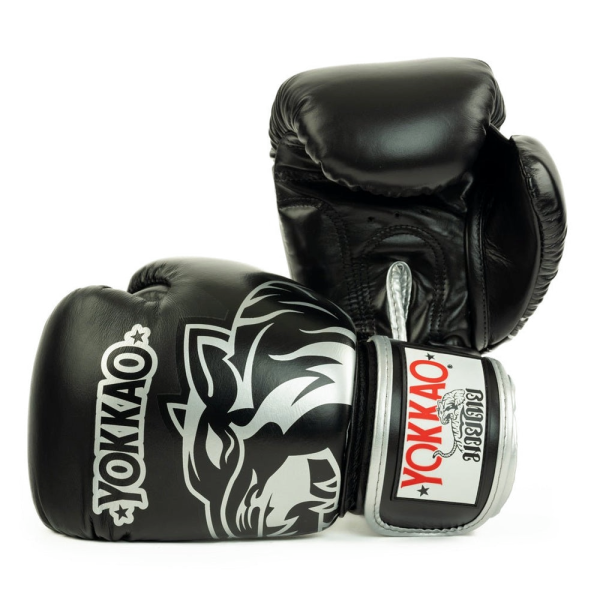 YOKKAO 經典雄獅 12oz 14oz 16oz 黑色 真皮 拳擊手套 拳套,YOKKAO,拳擊,踢拳,泰拳,拳擊,黑色,lion,