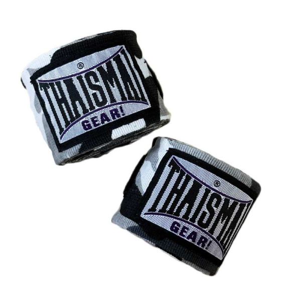 THAISMAI 手綁帶 4.5米 灰色迷彩 手綁帶,棉質,彈性,泰拳,THAISMAI,灰色,拳擊