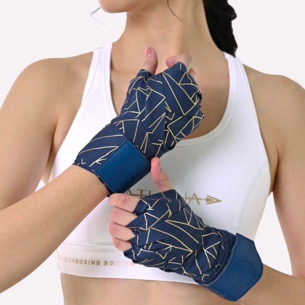 ATHENA 手綁帶 3米 4.5米 隕石藍 附洗滌袋 手綁帶,棉質,彈性,泰拳,ATHENA,藍色,拳擊