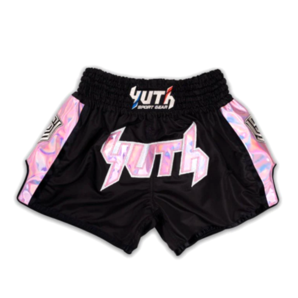 YUTH 芭達雅 S / L 黑粉 亮面 泰拳褲 運動短褲 YUTH,泰拳褲,運動褲,拳擊,踢拳,泰拳,