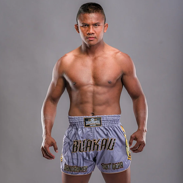 Buakaw 播求 銀灰蓮花 M / L / XL 泰拳褲 泰拳褲,運動短褲,泰拳,踢拳,拳擊,MMA