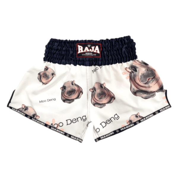 RAJA 河馬 Moo Deng XL 黑色 泰拳褲 泰拳褲,RAJA,拳擊,踢拳,泰拳,運動短褲,運動褲,拳擊褲