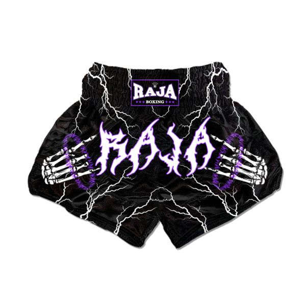 RAJA 泰國 Fancy 幽魂 M / L / 2XL 黑紅 泰拳褲 泰拳褲,RAJA,泰拳,運動褲,拳擊,踢拳,黑色