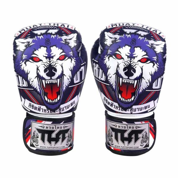 TUFF 狼王 12oz 14oz 16oz 極細纖 拳擊手套 拳套,拳擊手套,拳擊,泰拳,踢拳,MMA,藍色,野狼