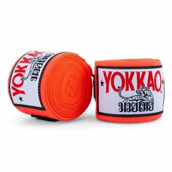 YOKKAO 手綁帶 4米 橘色 手綁帶,棉質,彈性,泰拳,YOKKAO,橘色,拳擊