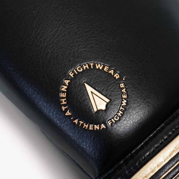 ATHENA 雅典娜 12oz 黑金款 極細纖 拳擊手套 泰拳,踢拳,拳擊,雅典娜,黑色,拳套