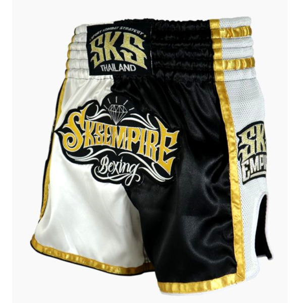 SKS 黑白撞色  M / XL / 2XL 芭達雅 泰拳褲 運動短褲 SKS,泰拳褲,運動褲,拳擊,踢拳,泰拳,