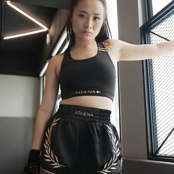 ATHENA 黑色 泰拳褲 格鬥褲 運動短褲 運動短褲,泰拳褲,泰拳,ATHENA,黑色,拳擊