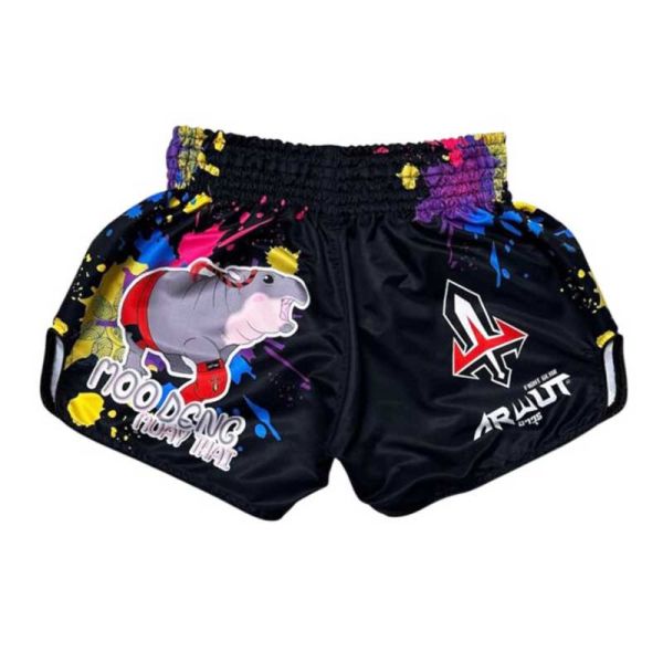 Arwut 彈跳豬 S / M / L / XL  泰拳褲 泰拳褲,泰國,拳擊,黑色,MMA,踢拳