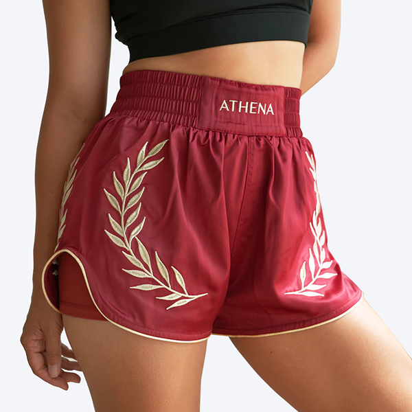 ATHENA 酒紅款 L 泰拳褲 格鬥褲 運動短褲 運動短褲,泰拳褲,泰拳,ATHENA,紅色,酒紅,拳擊