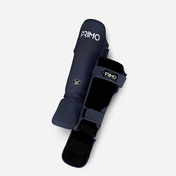 PRIMO 經典款 海軍藍 M / L 半皮革 護腳脛 格鬥裝備,護腳脛,泰拳,PRIMO,藍色,踢拳,海軍藍