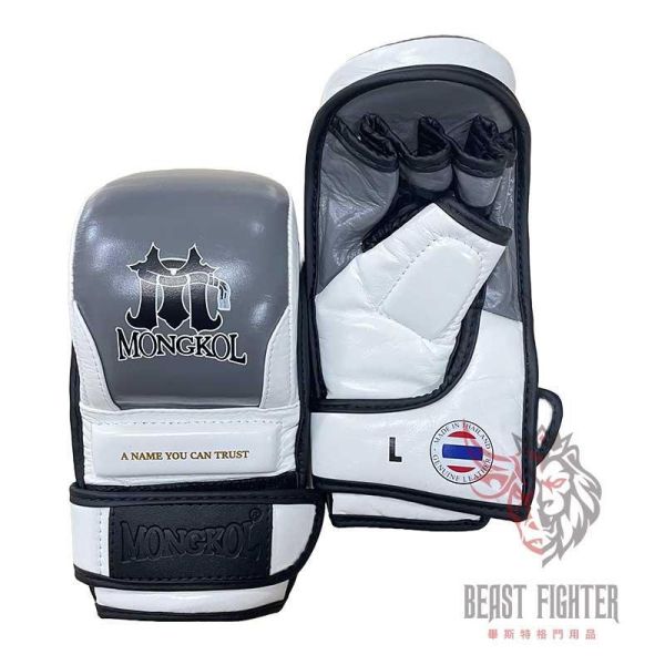MONGKOL 真皮 MMA Pro 灰色 M 露指拳套 拳套,MONGKOL,拳擊,踢拳,MMA,綜合格鬥,露指拳套,露指手套