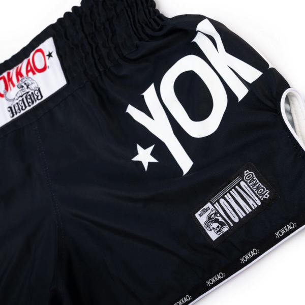 YOKKAO 素色LOGO  S / M / L / XL 黑色 泰拳褲 踢拳 運動短褲 泰拳褲,運動短褲,泰拳,踢拳,拳擊,曼谷,YOKKAO,black