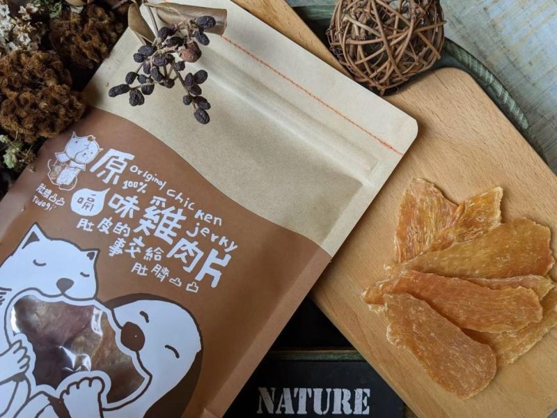 肚臍凸凸原味雞肉片 肚臍凸凸,手工零食