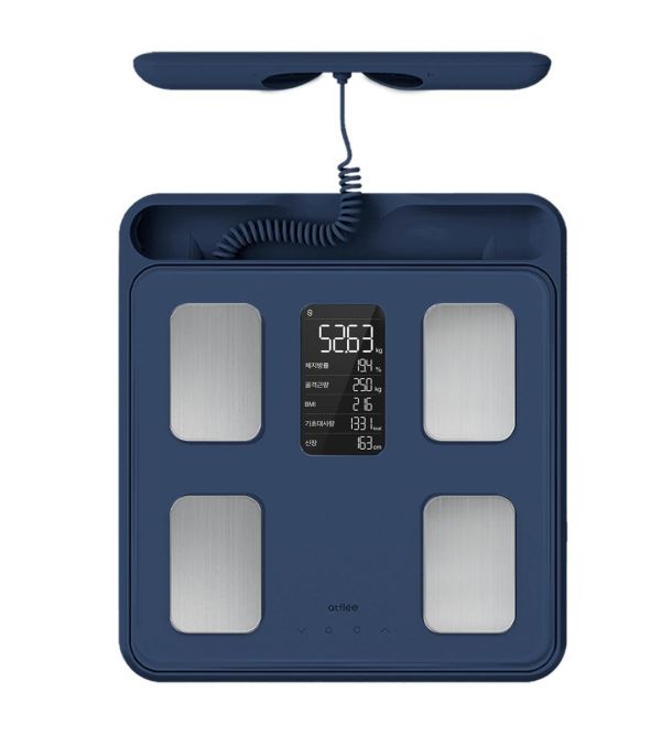 AtfleeTW韓國 iGripX手握式智慧體脂計 手握式智慧體脂計,iGripX藍,藍芽APP,韓國Kpop款,28項數據,體重BMI體脂,內臟脂肪,4.8吋螢幕,atflee授權,200萬銷售,98%精度,健身神器,家用握握測,APP追蹤